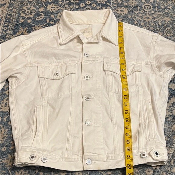 Favorite Daughter White Pockets Denim The Otto Jacket Boyfriend Distress Jacket - Picture 16 of 16